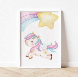 Baby Unicorn with Stars