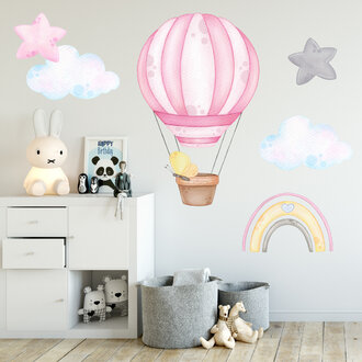 Balloon and Butterfly Pink